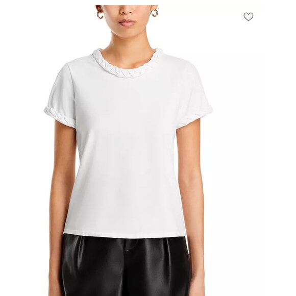 Cinq a Sept Braided Tee - White, Small - Picture 6 of 14